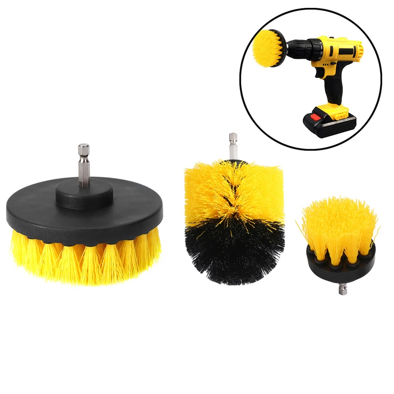 Auto Drive Brand 2 inch/3.5 inch/4 inch/5 inch Drill Brush Cleaning Kit for Car , Household Cleaning Brush Type.