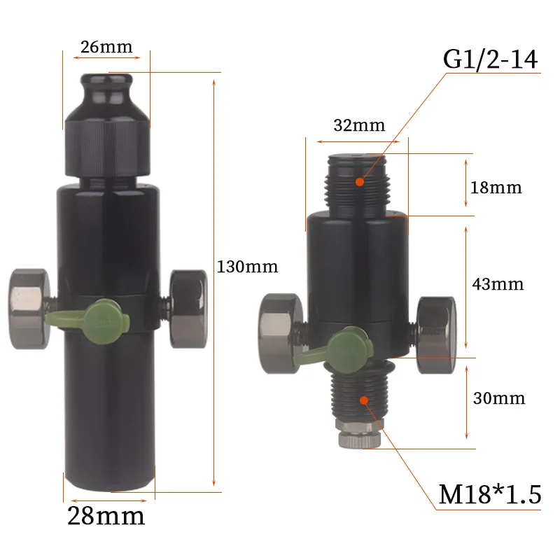 Válvula Reguladora de tanque de aire HPA, ajustable, 0-3000PSI, PCP, adaptador de Sodastream, válvula neumática de presión, accesorios de Co2