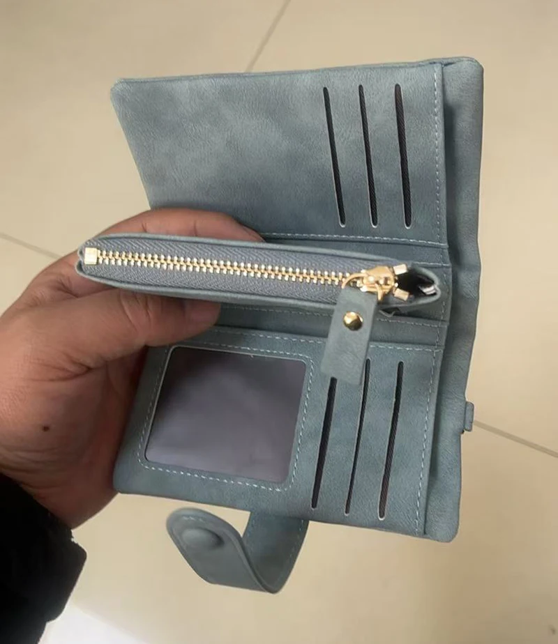 Baellerry Damen-Kurzgeldbörsen, hochwertiger Kartenhalter mit Druckknopf und Reißverschluss, weibliche Geldbörsen, kompakte, einfache Kartenclips für Mädchen – Detail 23