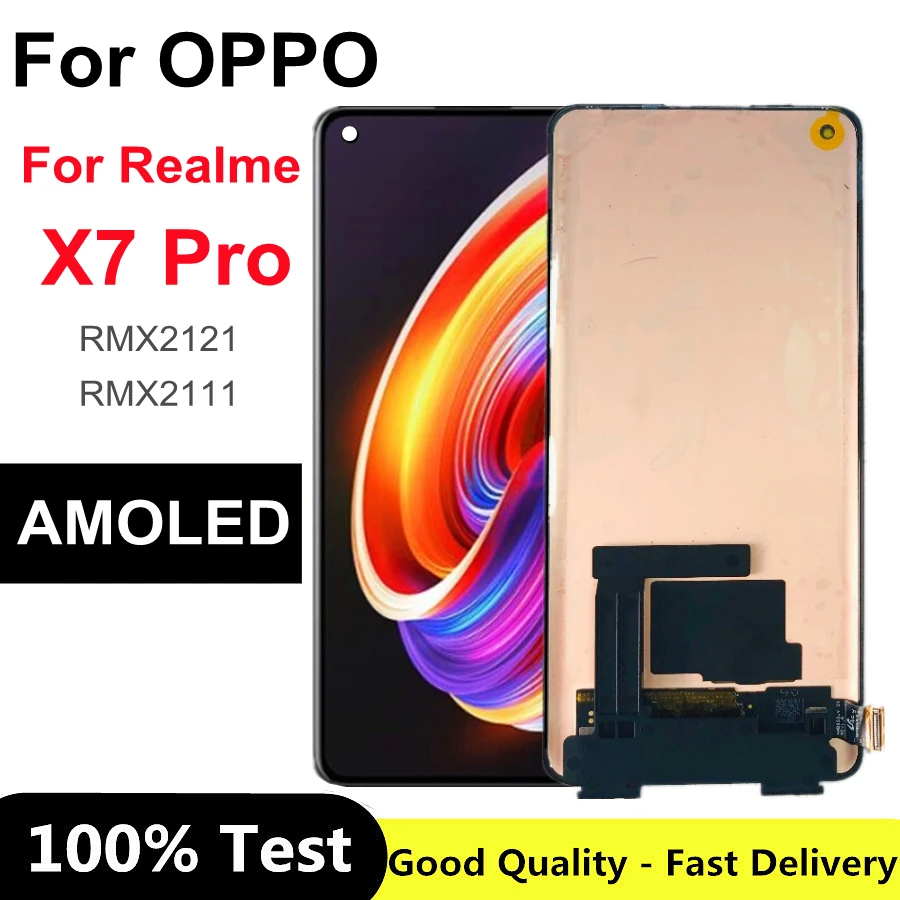 

6.55" AMOLED For Realme X 7 Pro LCD Display Touch Screen Digitizer Full Assembly for OPPO Realme X7 Pro lcd RMX2121 RMX2111