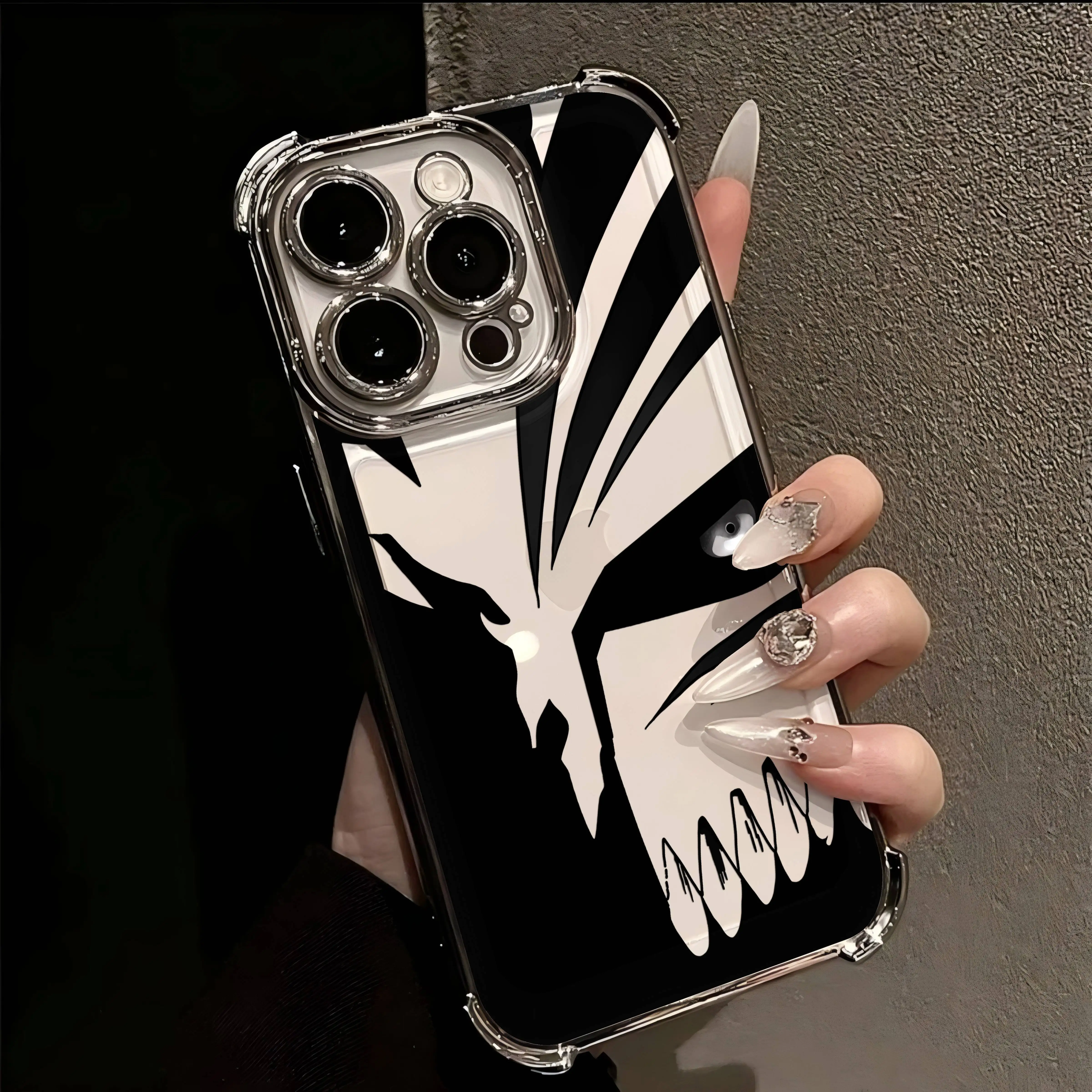 Sleek Anti-Fall Anime-Inspired Plating Phone Case