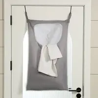 Over-the-Door Hanging Laundry Basket Wall-mounted Dirty Clothes Storage Organizer for Bathroom Toy Storage 1
