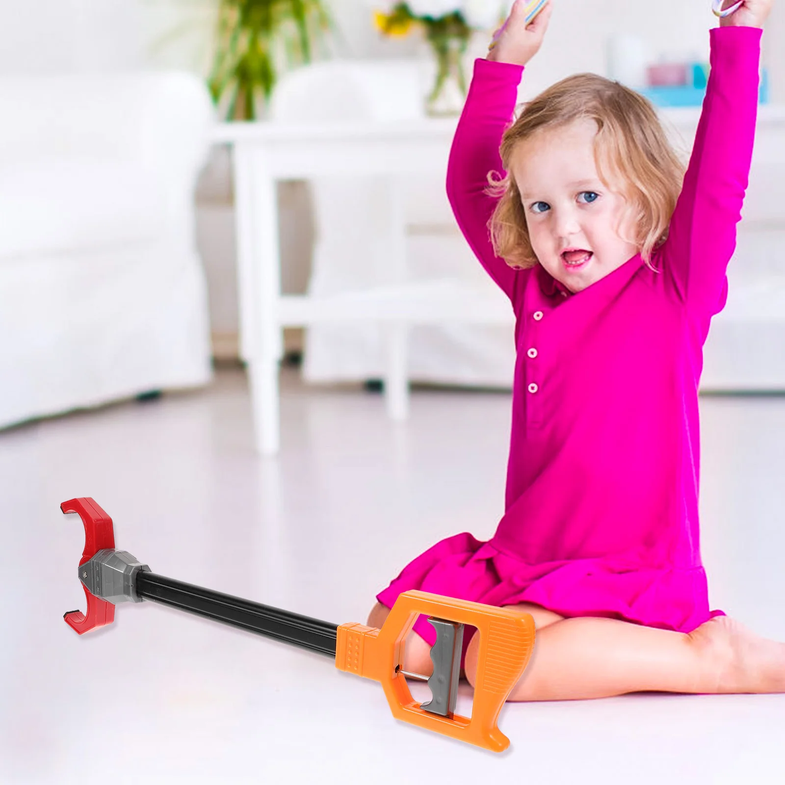 Long Handle Mechanical Arm Toys Grabber Tool Trash Picker Garbage Tongs Picking Clip Outdoor Cleaning Supplies Novelty Gag Toys