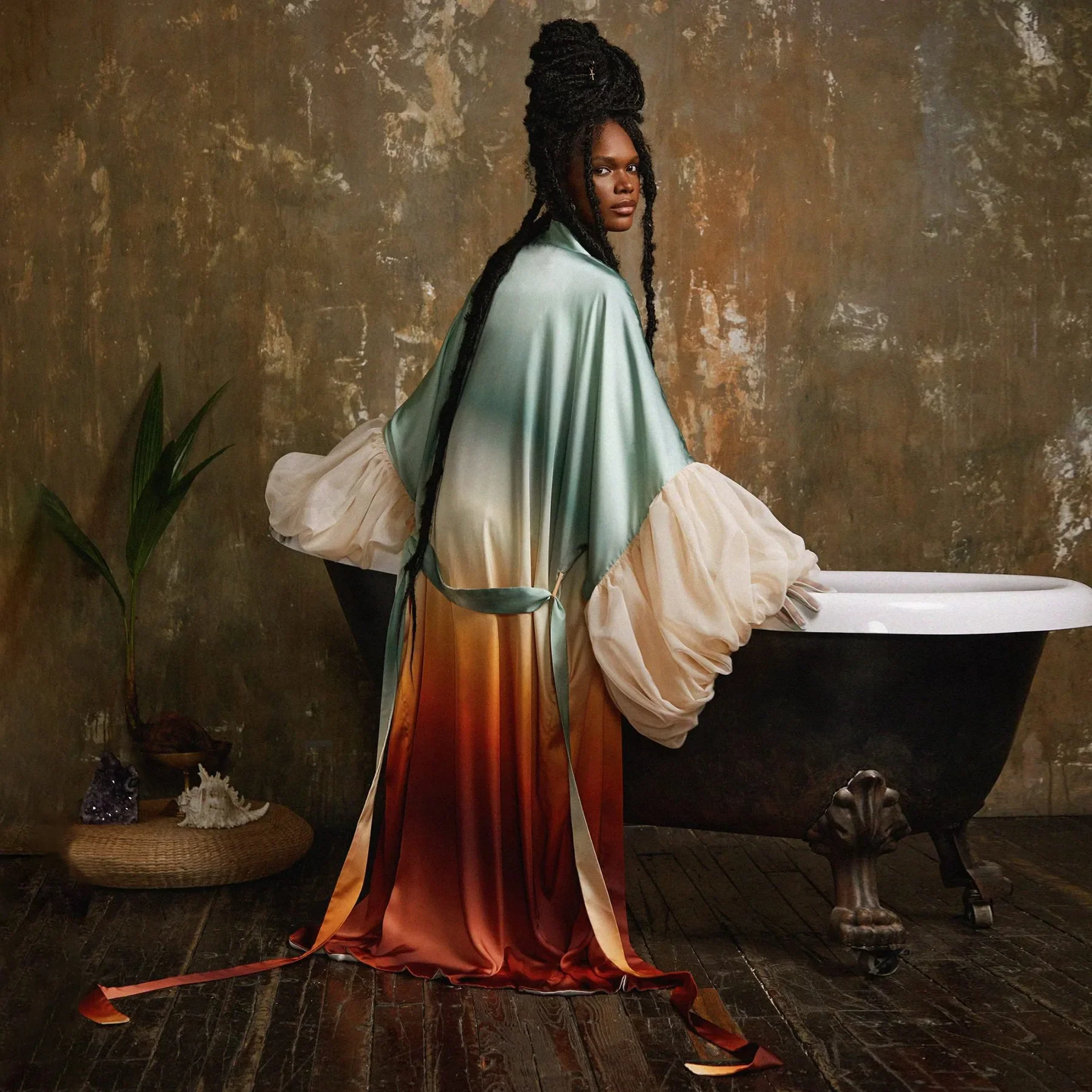 Blue orange gradual change (1)