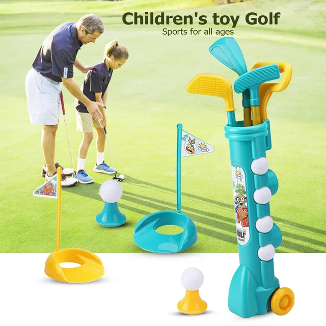 1 Set Child Golf Sports Game Mini Plastic Golf Toy 4