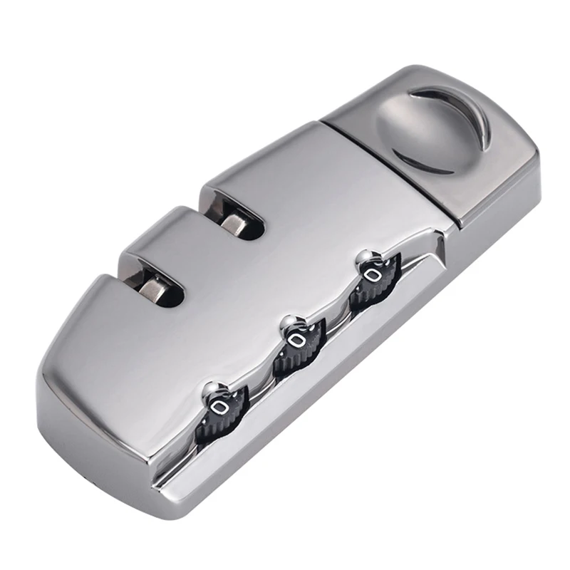 Simple Back 3 Digit Combination Suitcase Padlock Reset Luggage Lock