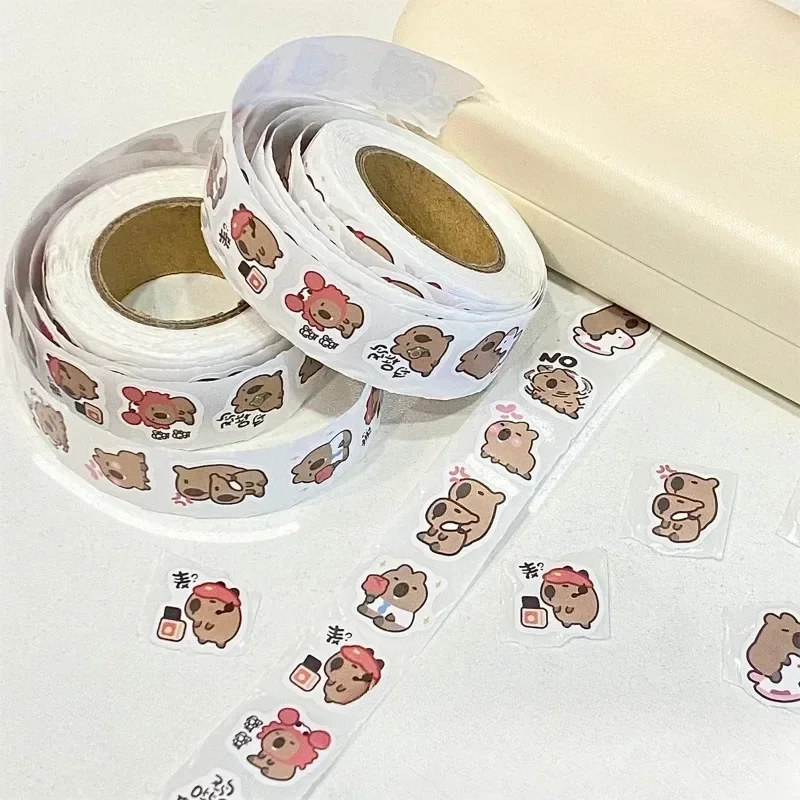 500pcs/set Cartoon Capybara Sticker Decals Decoration DIY Phone Notebook Suitcase Laptop Fridge Kids Sticker Student Accessories cartoon stickers,paper stickers,adhesive stickers,cartoon sticker