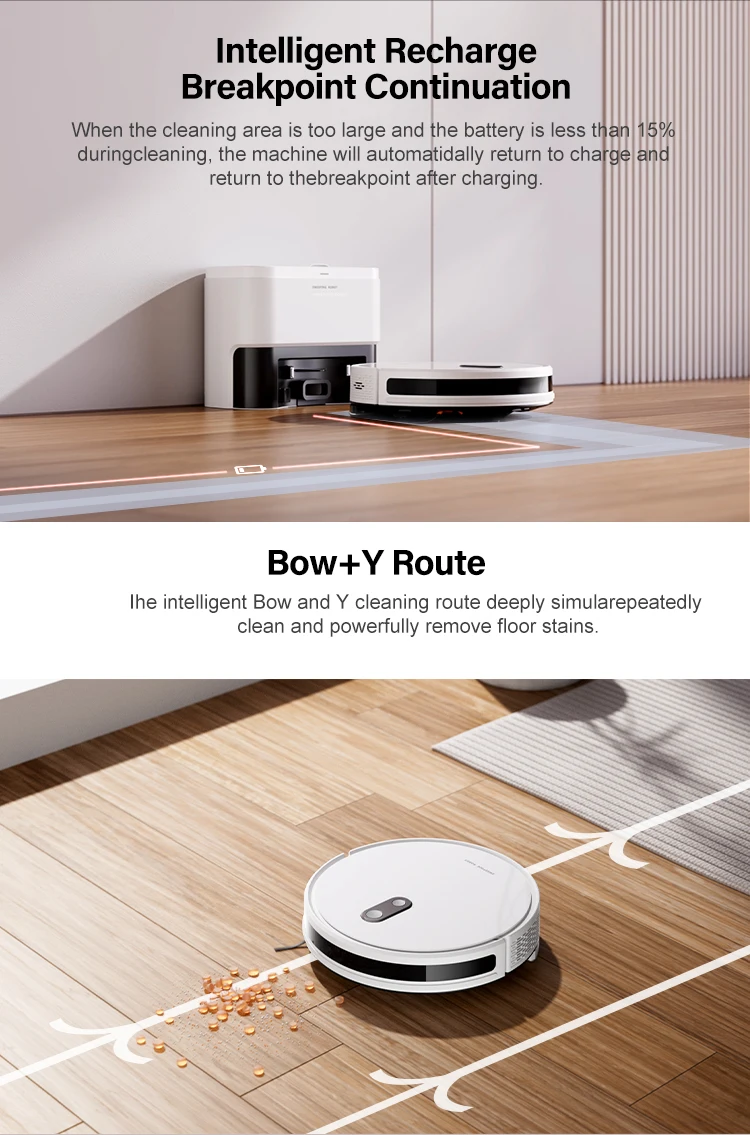 Purerobo K1D Robot Vacuum Cleaner Gyroscope Navigation Smart Speaker Fall Prevention Crash Prevention Sensor Home Sweeper Robot 5