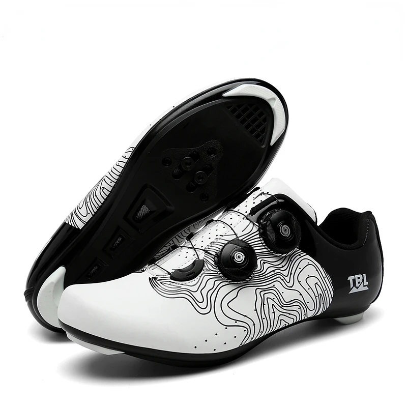 Chaussures Vélo Respirantes Chaussures Cyclisme SDEQA Unisexe - Compatibles SPD SPD-SL Delta - Semelle Nylon - Crampons Inclus Semelle Nylon Rigide