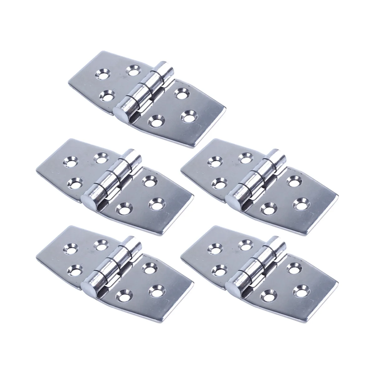 

5 PCS Marine Stainless Steel Hinge for 76 x 38 mm Boat Hatch Compartment Hinges Accessories