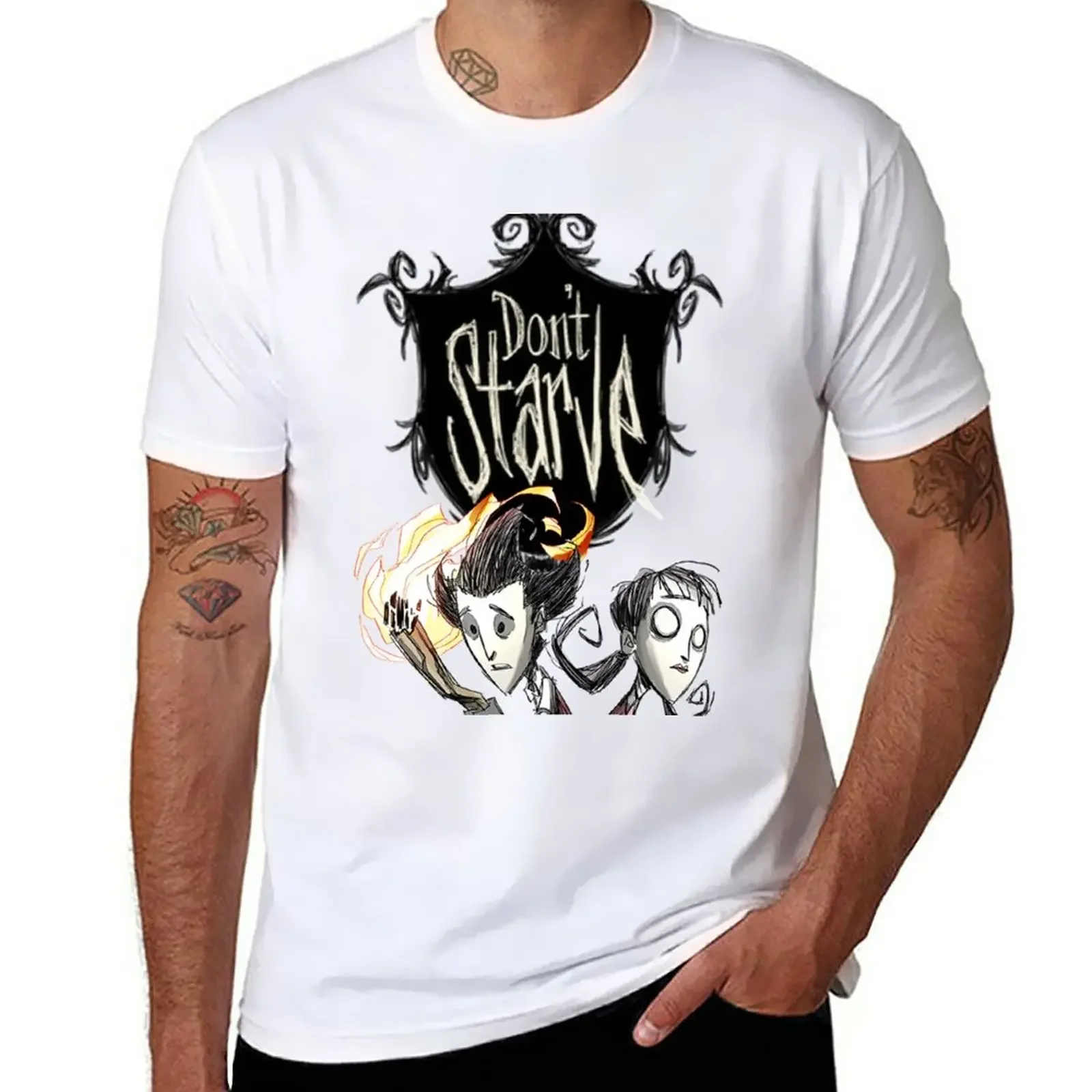 

Футболка с надписью Don't Starve, одежда хиппи, блузка, мужская одежда