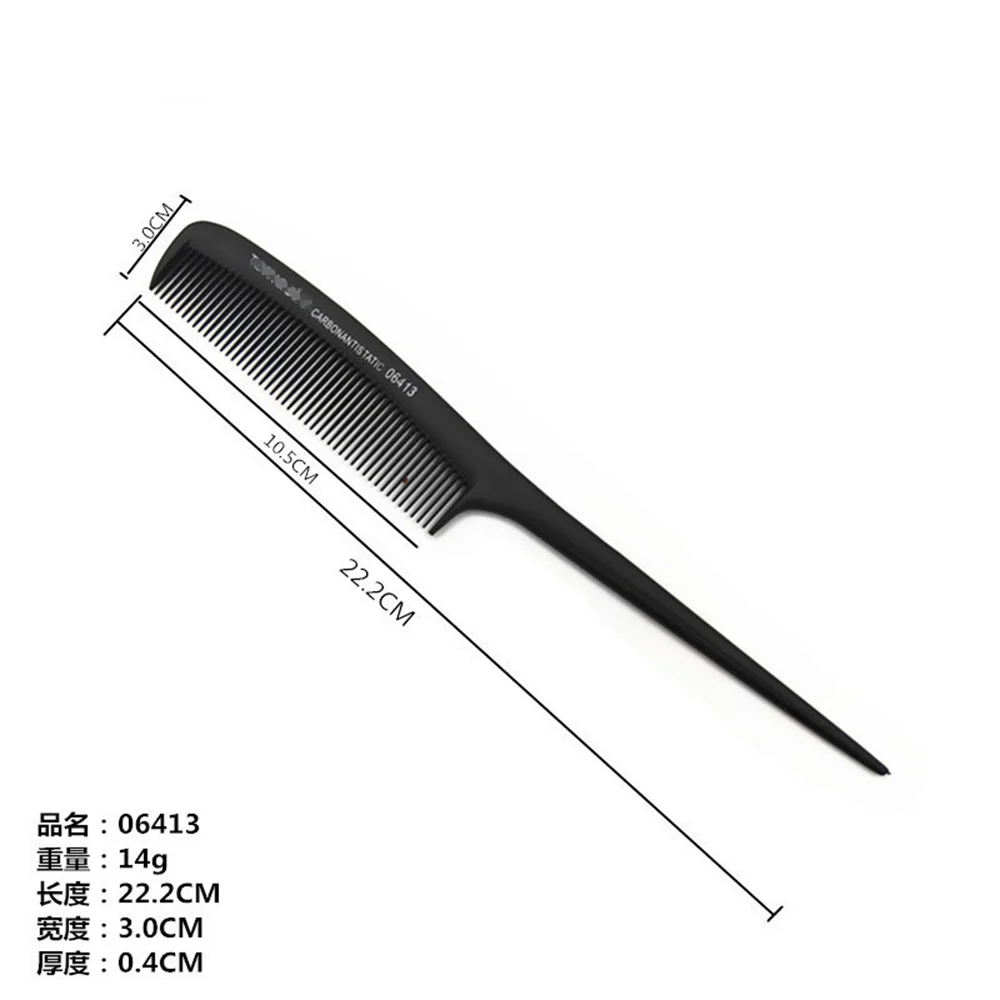 Hairdressing Carbon Comb Hairstylist Hair Cutting Comb Tail Comb Professional Barber Accessories Teasing Combs For Hairdresser 5