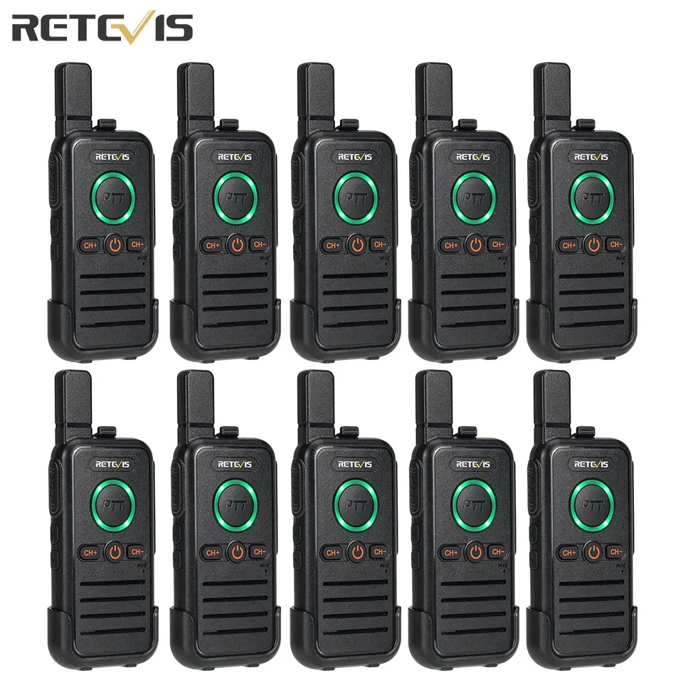 Walkie Talkie Retevis RB645 PMR446 | 4 Pezzi Ricaricabili USB-C Con Doppio PTT, VOX E Allarme Emergenza