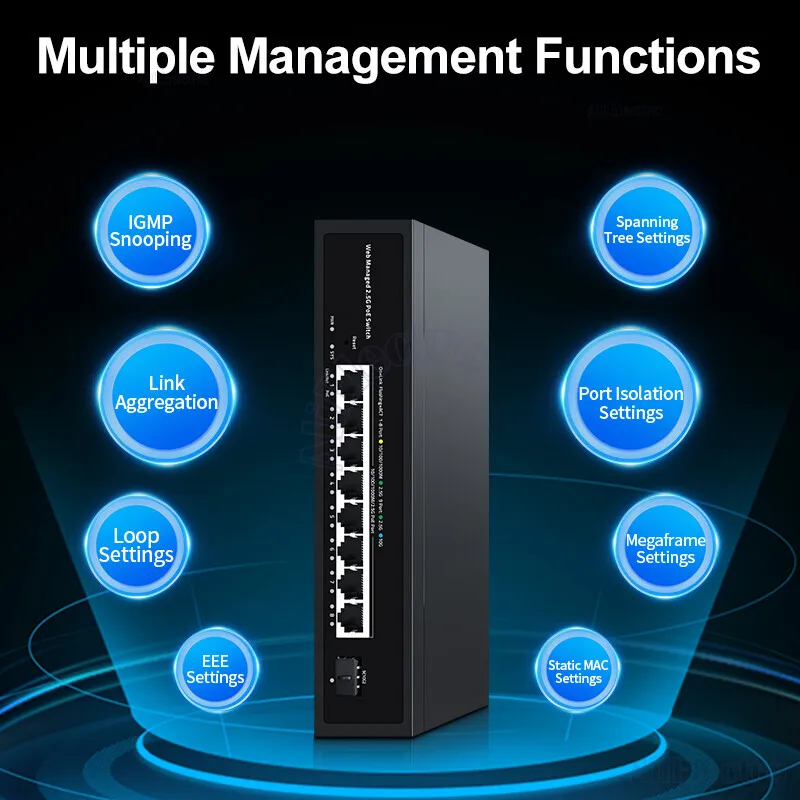 2.5gb Web Managed Poe 8 Port 2.5GBASE-T with 10G SFP+,100W