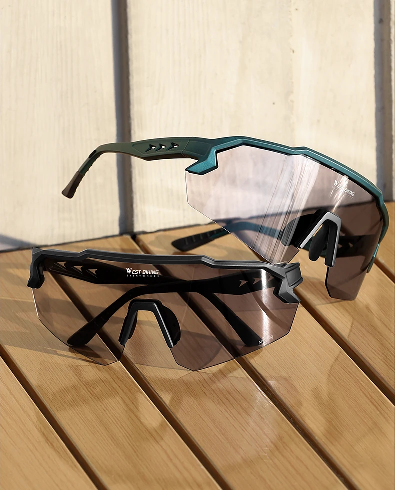West Biking Anti-Fog Fahrrad brille photo chrome Sonnenbrille Männer Frauen MTB Fahrrad brille Radfahren Fahren UV400 Sport brillen – Detail 3