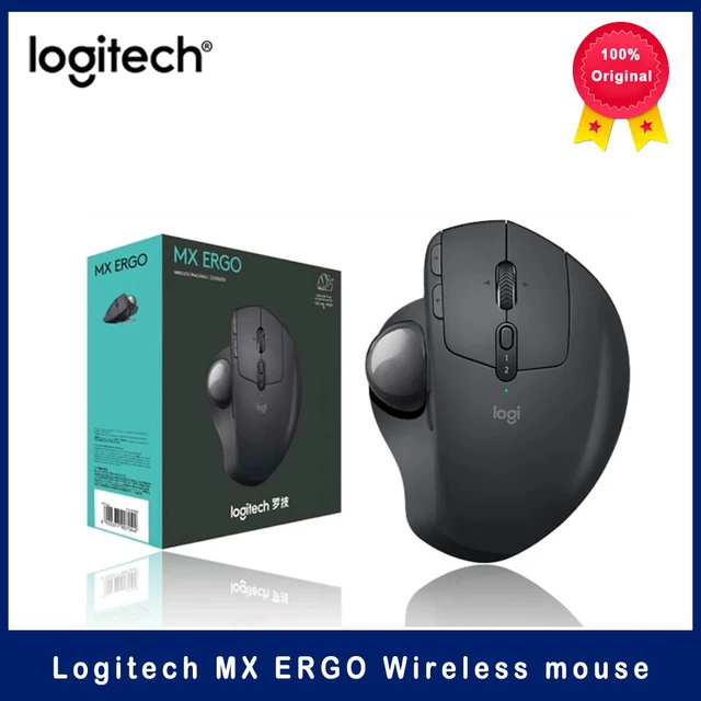 Logitech-Souris ergonomique sans fil MX ERGO, avec récepteur sans