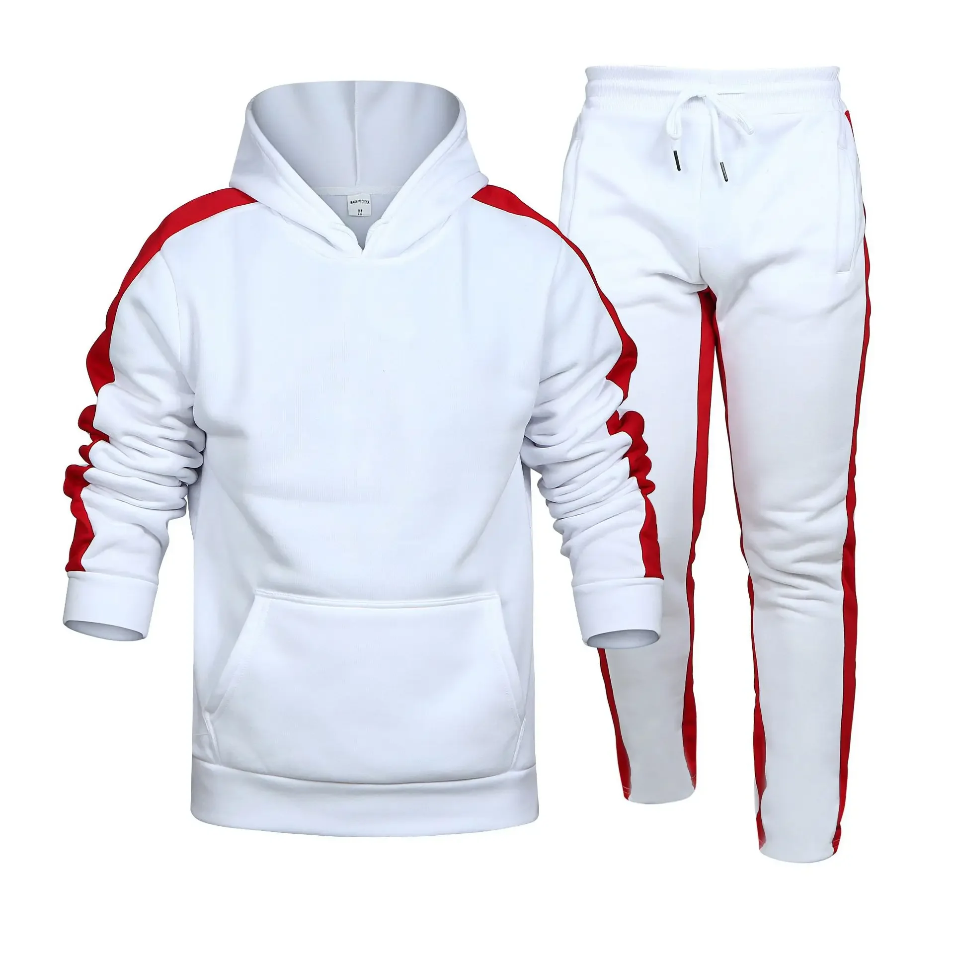 2024 New Two Color Casual Sportswear Suit Sports Striped Suit for Men Casual Loose
