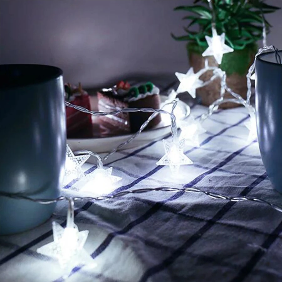 Radiant LED Star Fairy Lights – Battery/USB Powered Ambient String Garland
