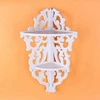 1 PCS 2 Tier Wall Mounted Carved Home Bathroom Corner Shower Storage Shelf Corner Shelf White Corner Display Rack For Decoration 2