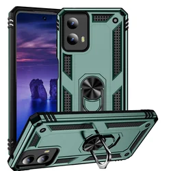 Enhanced Shockproof Armor Case with Metal Ring Holder for Moto G 5G 2023 (Green)