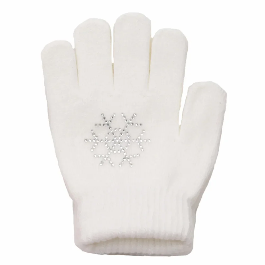 Skating Gloves Figure Skating Gloves Cotton Non-Slip Winter Warm Stretch Glove Children Kids Cycling Gloves For Ice Sports 2
