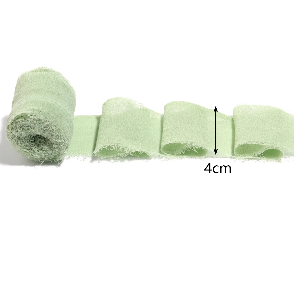 Color Chiffon Silk Ribbons Handmade Frayed Edged Ribbon Gift Wrapping Party Wedding Decoration Materials 5 Meter/roll