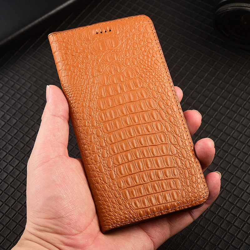 Premium Genuine Leather Flip Cover Wallet Phone Case Shell