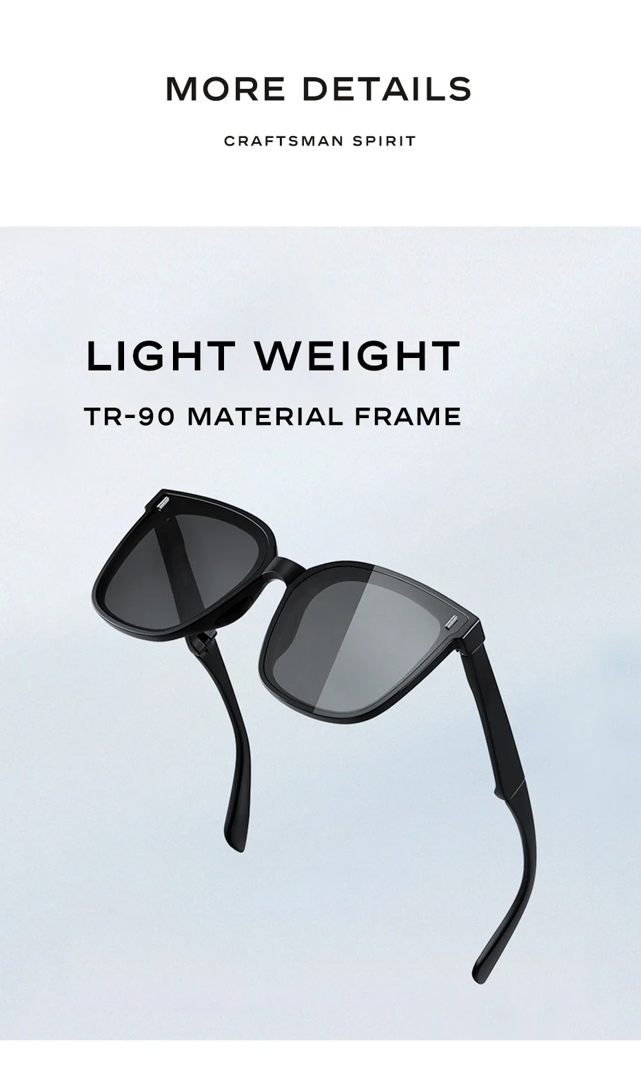 CAPONI faltbare Sonnenbrille für Damen, polarisiert, blendfrei, faltbar, Muti-Farben, UV400, schützt mit runder Box CP22007 – Detail 7