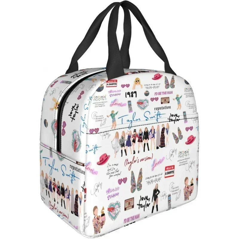 Taylor 1989 Large Capacity Lunch Box Reusable Insulated Lunch Bag Women Refrigerated Tote Bag Work Picnic Beach