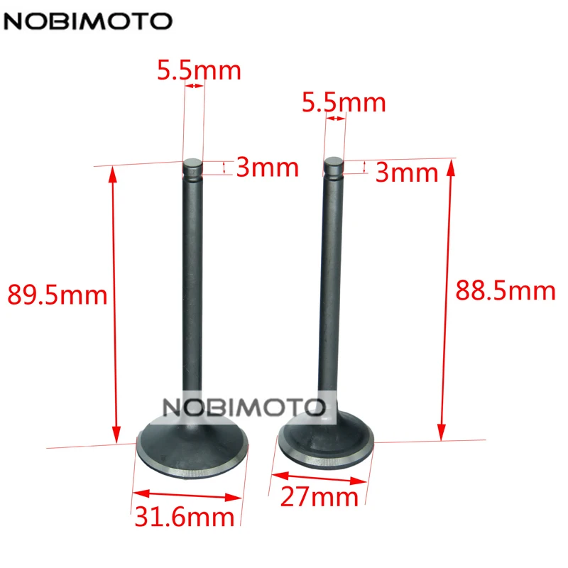 Valvola Di Scarico Della Valvola Di Aspirazione Raffreddata Ad Aria Cb250Cc Per Zongshen Loncin Cb250 Pit Bike Raffreddata Ad Aria Spedizione Gratuita
