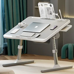 Bedroom Liftable Adjustable Laptop Small Desk Bed Writing Work Folding Organizer Table Home Student Dormitory Reading Study