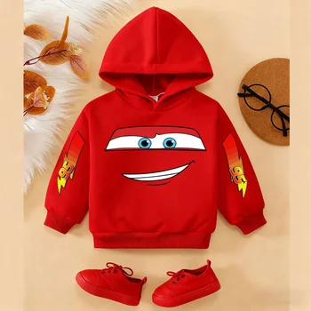 girls and boys classic anime car story children's spring and autumn fashion hoodie, 3 14y boys and girls hoodie