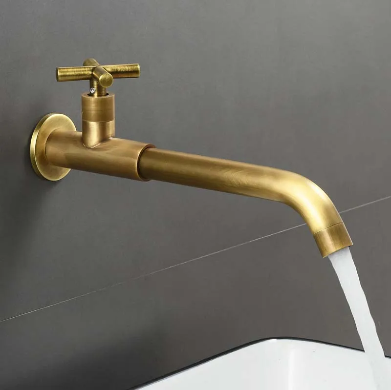 Robinet Jardin Laiton Massif Vintage Mural G1/2 - Style Rétro Pour Évier Cuisine Piscine