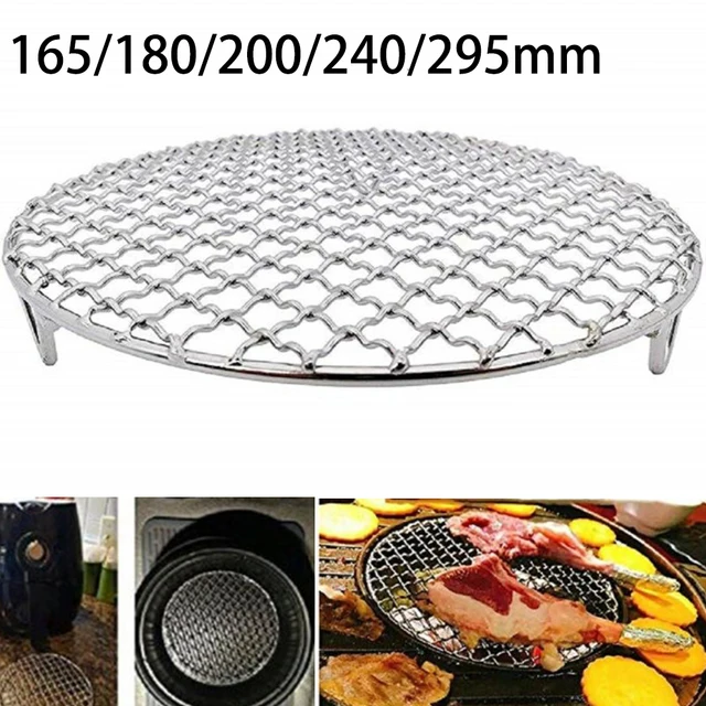 Round Barbecue BBQ Grill Net Meshes Racks Grid Round Grate Steam Net 304 Stainless Steel Wire Oven Grill Sheet 6