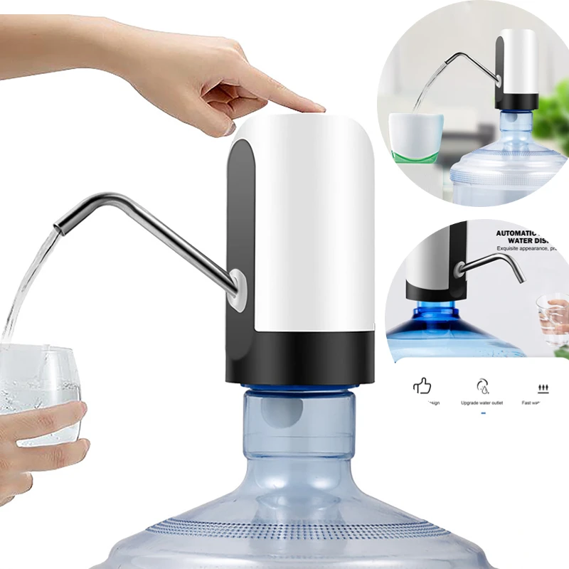 Automatic Bump For Water Bottle Electric Drinking Water Pump Dispenser  Portable Usb Charge Bottle Water Pump For 4.5-19 Liter - Hand Press Water  Pumps - AliExpress