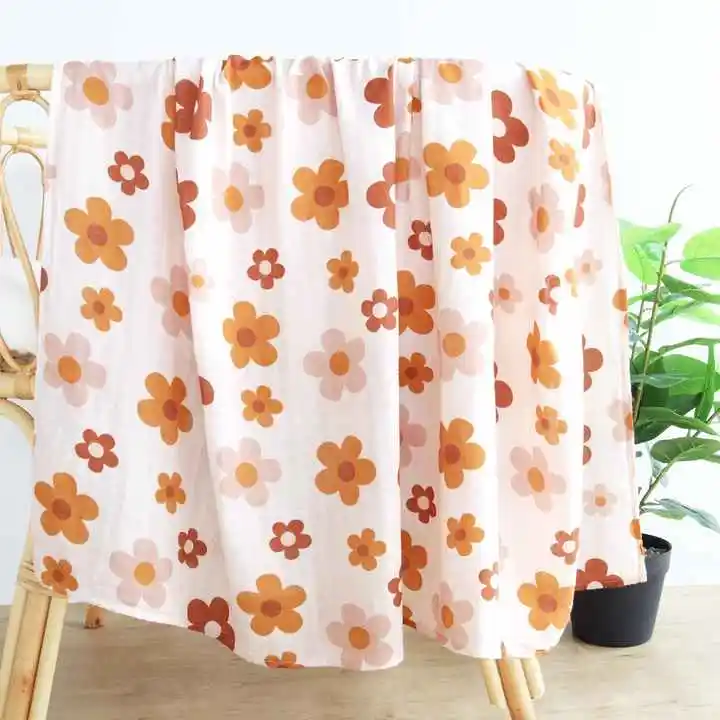 Bamboo Swaddle Blanket Baby Blankets Newborn Muslin Blanket Organic Cotton Soft New Born Wrap 5 Petal Flower for Spring cotton muslin blanket cotton blanket swaddle blanket cotton swaddle