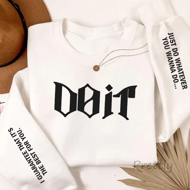 Do It Crewneck Sweatshirt Women Men Pink Kpop Fan Merch SKZ Sweatshirts Pullover Long Sleeve Hoodies Streewear Woman Clothing