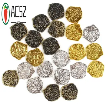 AC52-300 Pcs Plastic Gold Coins Pirate Coins Kids Play Coins For Pirate Party Treasure Chest Games Tokens Toys Cosplay 1