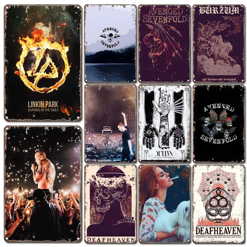 

Rock Bands and Pop Stars Wall Decoration Metal Tin Sign Pub Club Music Restaurant Cafe Garage Wall Decoration Retro Poster Decor