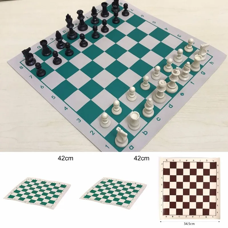 Vinyl Tournament Chess Board for Children's Educational Games Random Color Magnetic Board for Chess new hot magnetic tournament travel portable chess set new chess folded board game international magnetic chess set playing gifts