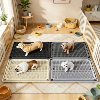 Vasino Anti-Squat per Cani 42*28.5*2cm, Toilette Piatta a Scatto per Cani di Taglia Media e Piccola, Strumento per la Pulizia Domestica degli Animali Domestici