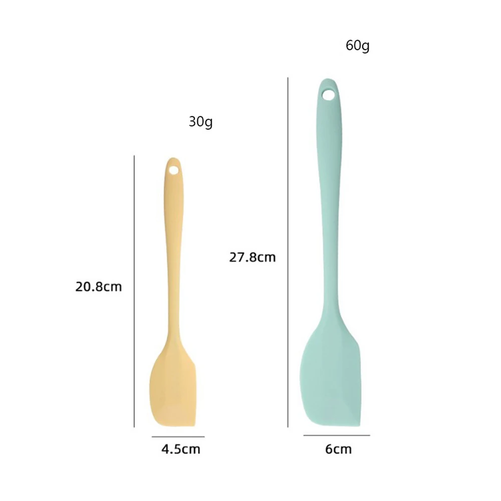Large and Small Integrated silicone spatula dough scraper cream spatula silicone scraper cake scraper cake spatula High-temperature Resistant Cream Cake Spatula Kitchen Baking Tool