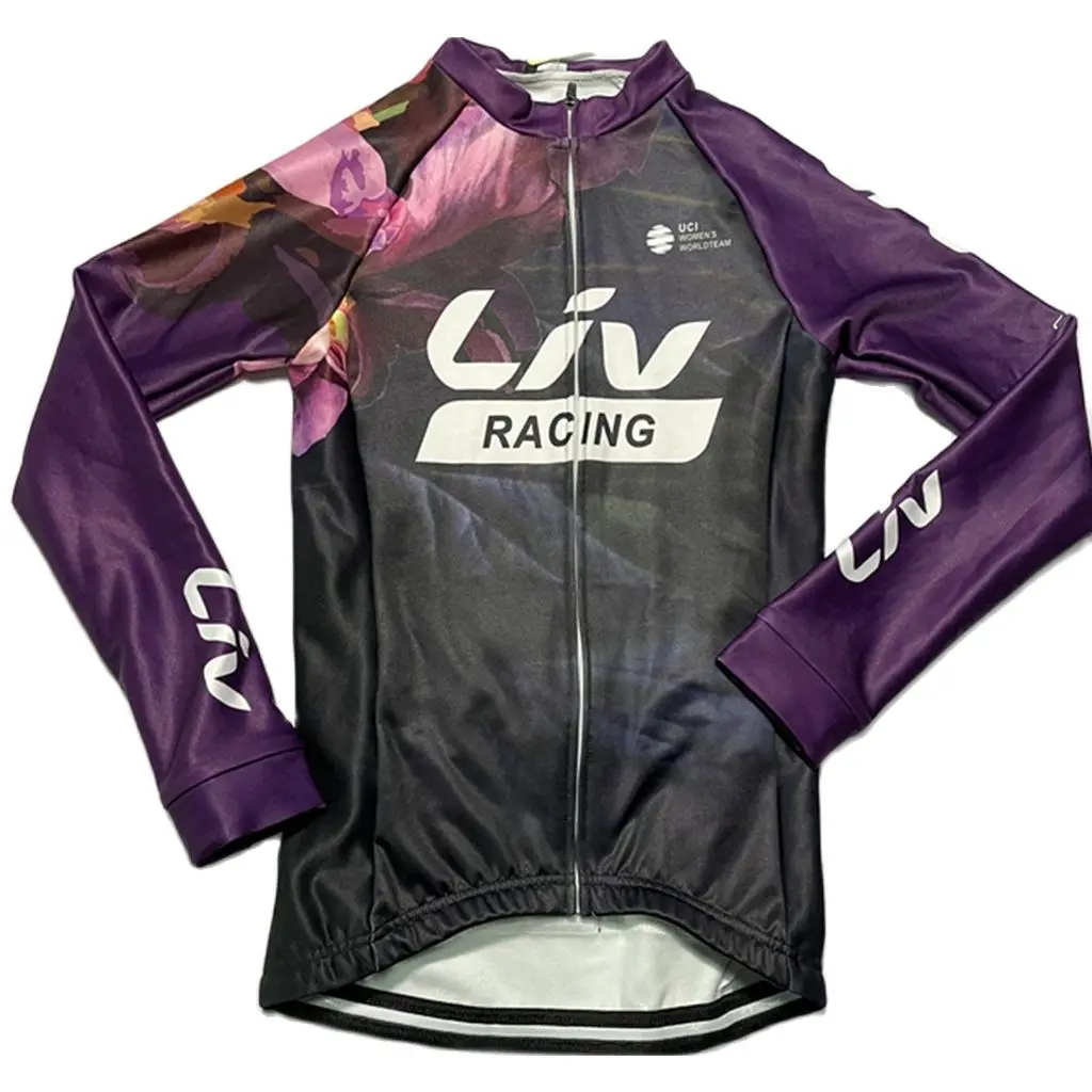 Winter Cycling Women's Thermal Fleece Long Sleeve Jerseys Sportswear Unforme Maillot Ciclismo Bicycle Jackets Mtb Bike Tops