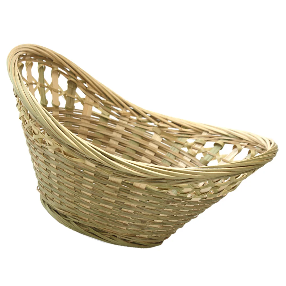 

Bamboo Storage Basket Picknic Handheld Egg Multi-function Tray Restaurant Baskets Kitchen Woven