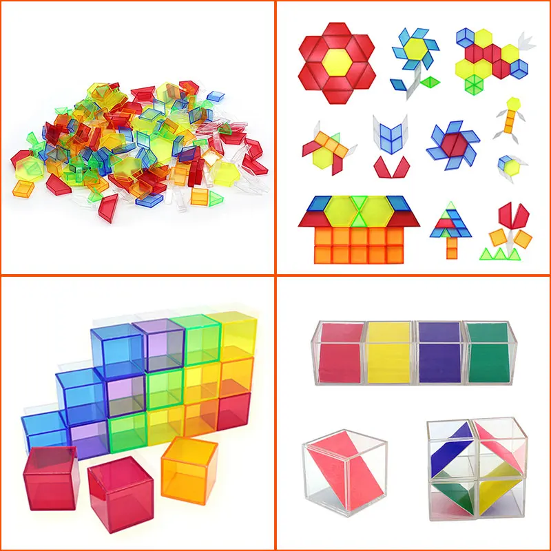 Montessori Rainbow Blocks Shape Matching Sensory Toys