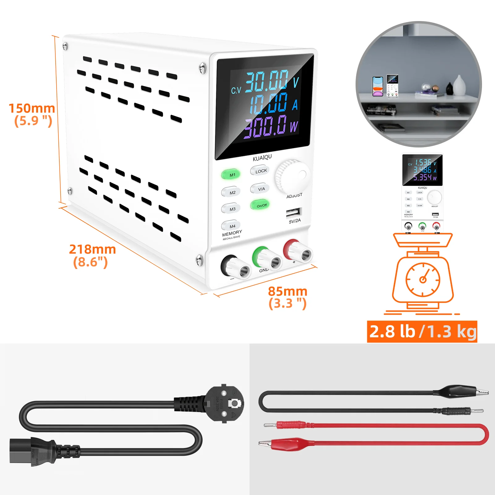 直流安定化電源 調整可能な DC 電源 60V 20A 金属陽極酸化実験室