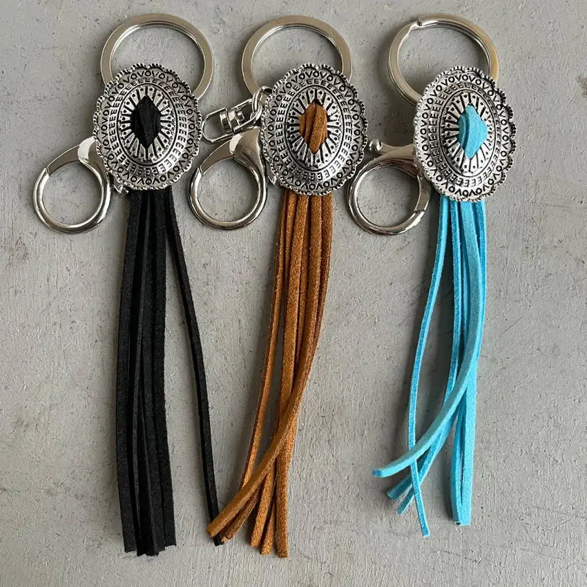  Leather Tassel KeyChain Hand Woven ball Braided leather rope  Fob Charm，Personalized Key Holder Charm Pendant，Brass key ring. : Handmade  Products