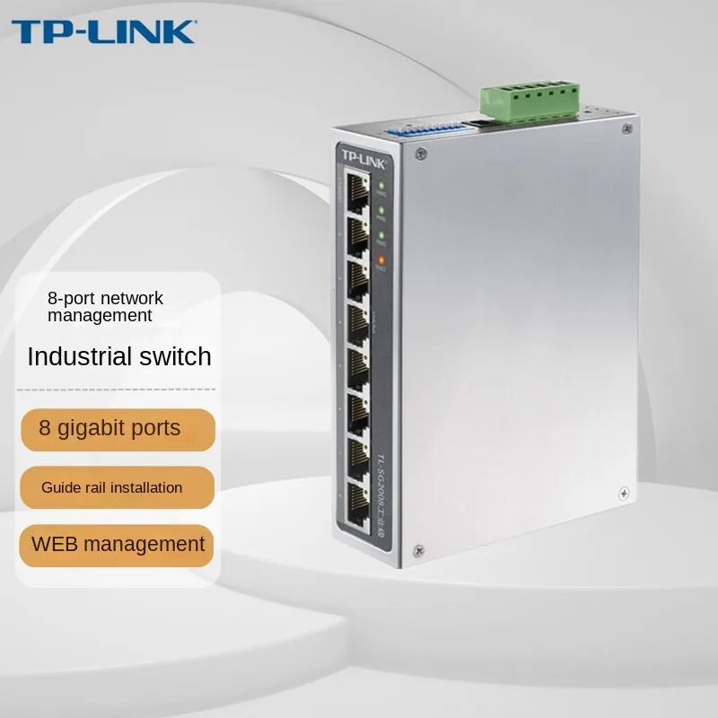 Tp-Link Sg2008 Switch Ethernet Industriale Industriale A 8 Porte 8Ge Din Rail Type Enterprise Network Cable Splitter