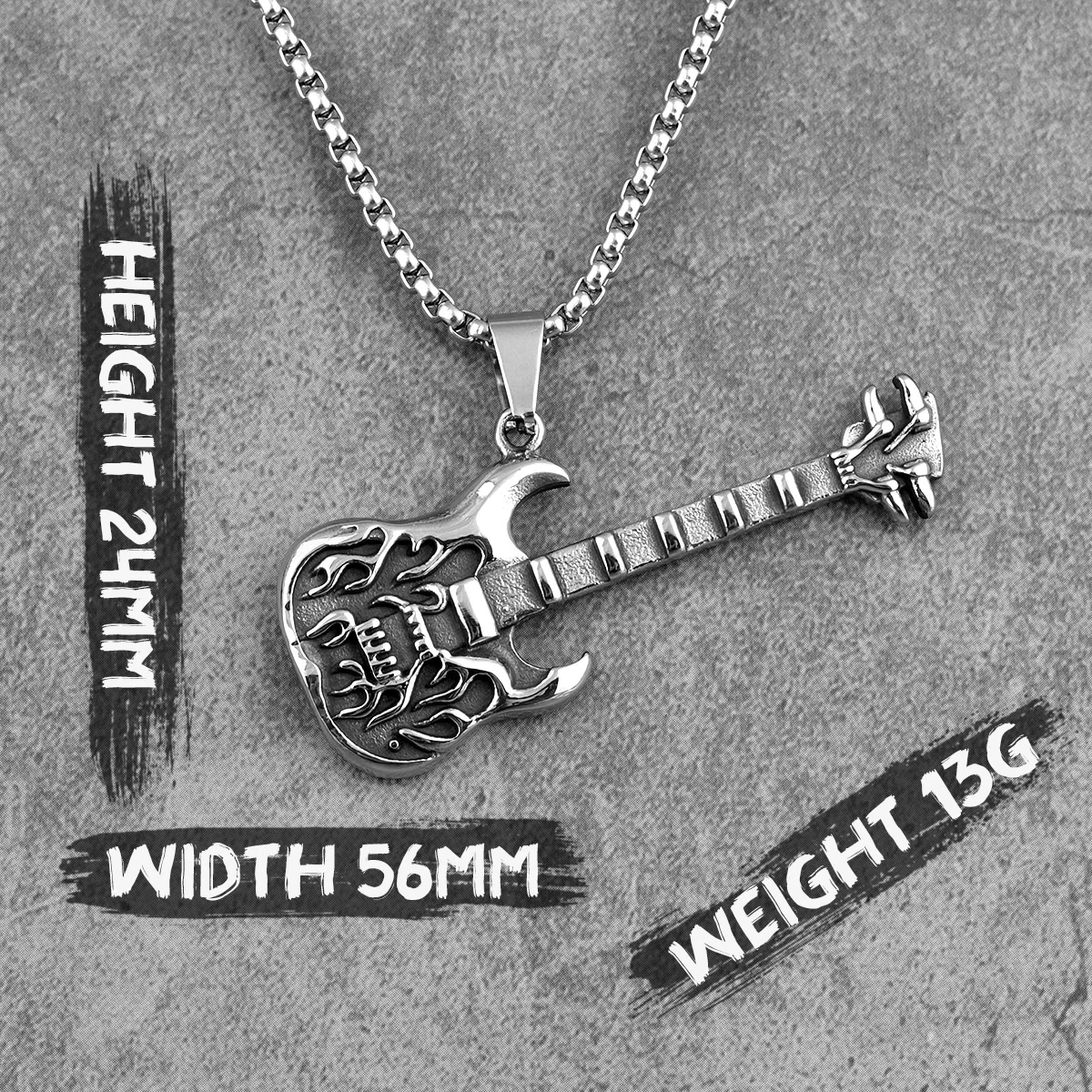【mahagrid】24FW★ BROKEN GUITAR NECKLACE BROKEN GUITAR NECKLACE [SILVER] - MAHAGRID