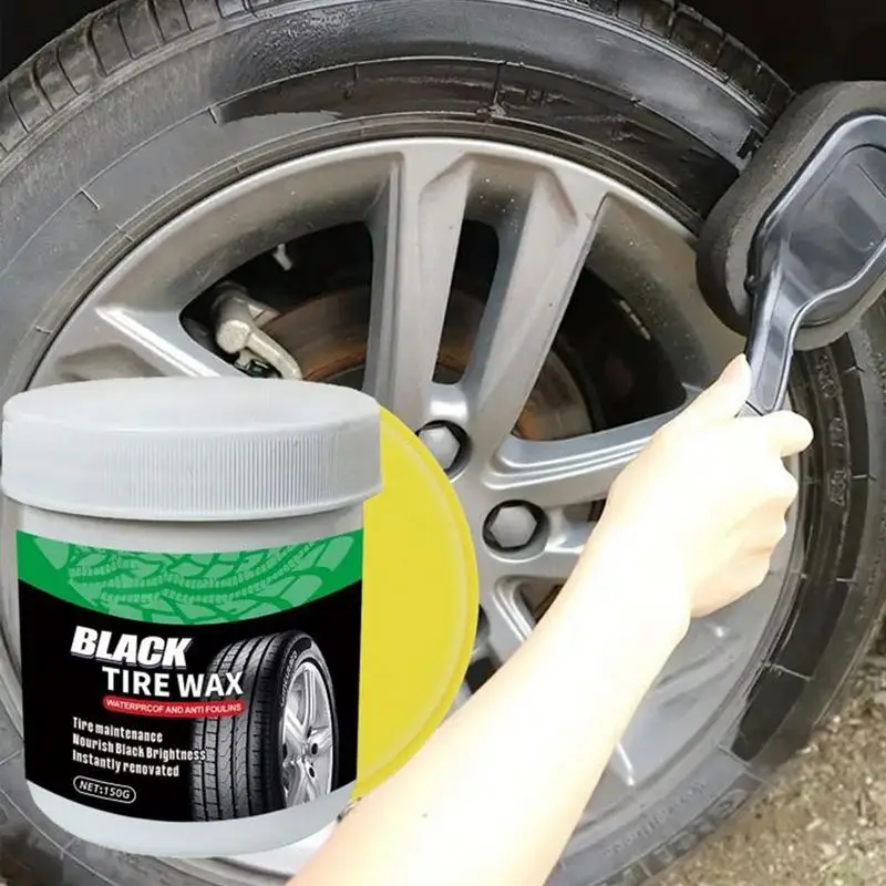Tire Cleaner Car Tire Cleaner Cream 150g Protectant Stain Remover and Polisher Auto Detailer Cream Cleaning Tool for Tyre